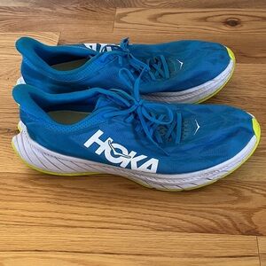 Hoka One One Carbon X blue Athletic Shoes